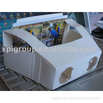 custom shape 3D glasses/printed paper 3D glasses/stereo viewer